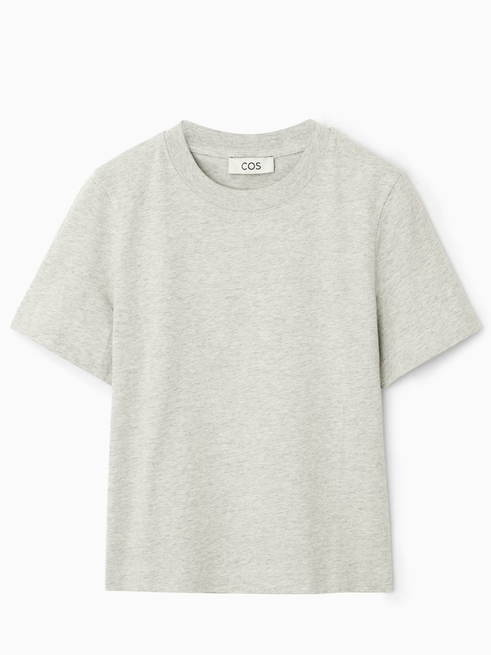 COS Clean Cut Regular Short Sleeve Crewneck Tee in Light Gray